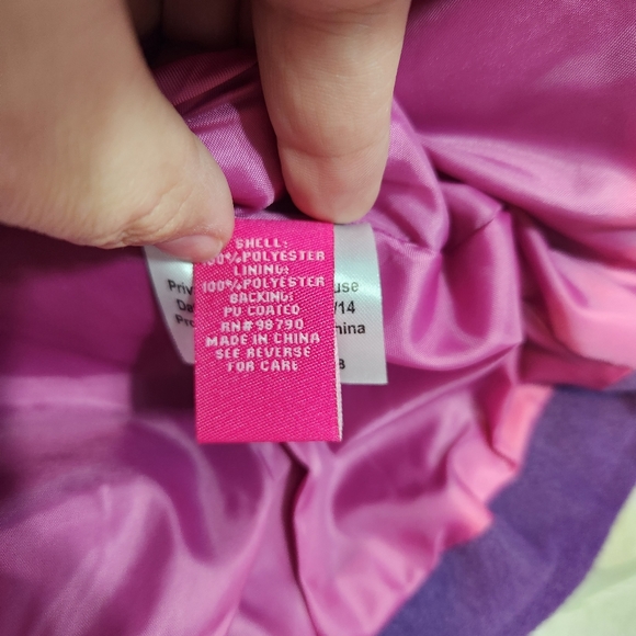 Girls Purple Coat Dressy Ruffled Button Down Collared Coat Size M 5/6 NWT - Picture 7 of 12